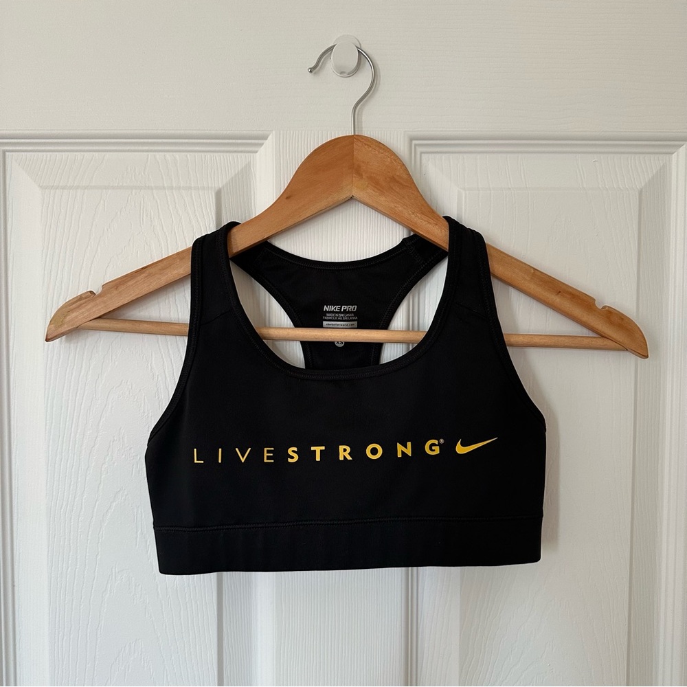 Nike Pro LIVESTRONG Black Sports Bra